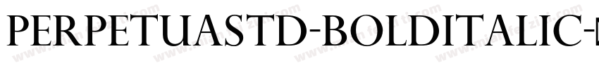 PerpetuaStd-BoldItalic字体转换