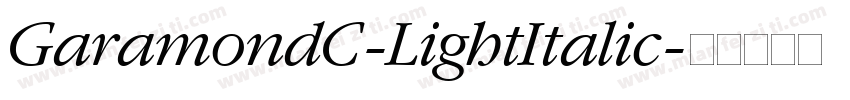 GaramondC-LightItalic字体转换