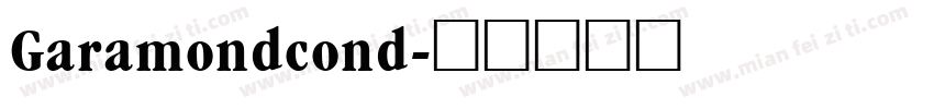 Garamondcond字体转换