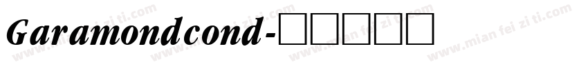 Garamondcond字体转换