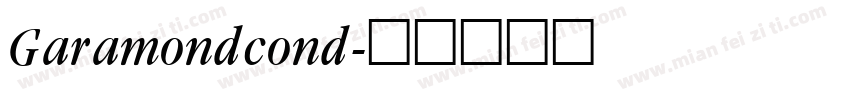 Garamondcond字体转换