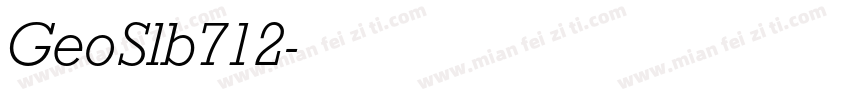 GeoSlb712字体转换