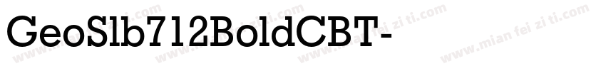GeoSlb712BoldCBT字体转换