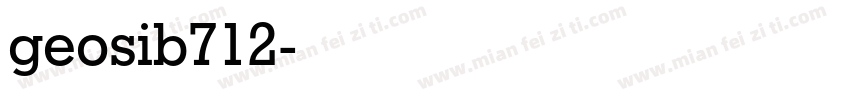 geosib712字体转换