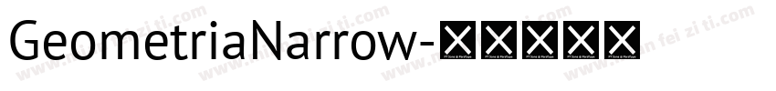 GeometriaNarrow字体转换