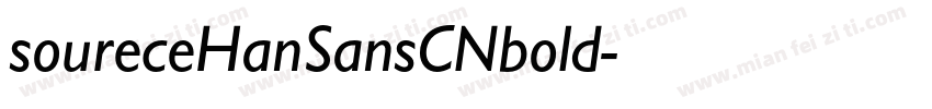 soureceHanSansCNbold字体转换