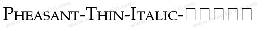 Pheasant-Thin-Italic字体转换