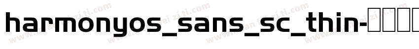 harmonyos_sans_sc_thin字体转换