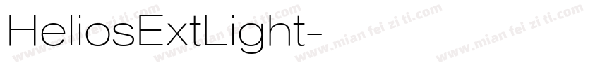 HeliosExtLight字体转换