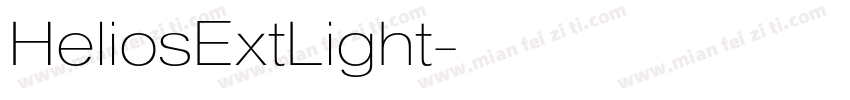 HeliosExtLight字体转换