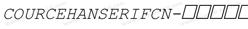 COURCEHANSERIFCN字体转换