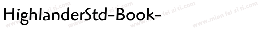 HighlanderStd-Book字体转换