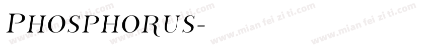 Phosphorus字体转换