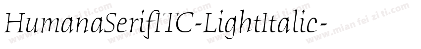 HumanaSerifITC-LightItalic字体转换