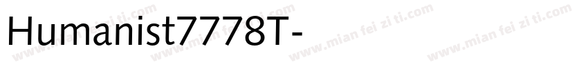 Humanist7778T字体转换
