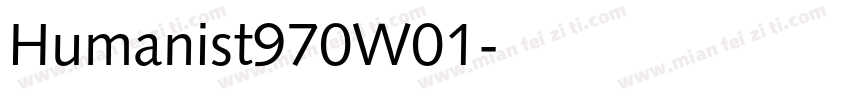 Humanist970W01字体转换