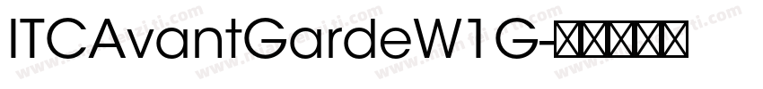 ITCAvantGardeW1G字体转换