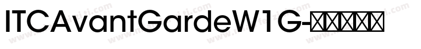 ITCAvantGardeW1G字体转换