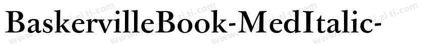BaskervilleBook-MedItalic字体转换