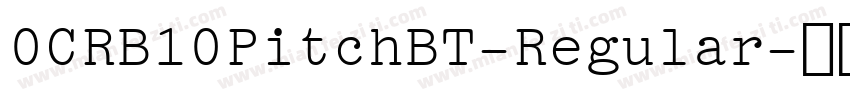 0CRB10PitchBT-Regular字体转换