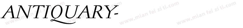 ANTIQUARY字体转换