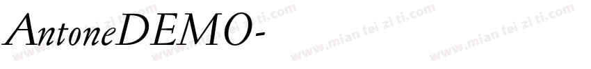 AntoneDEMO字体转换