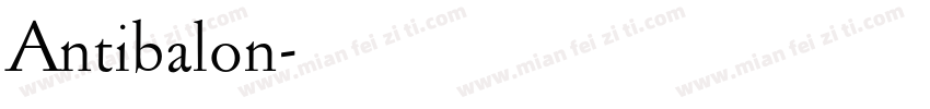 Antibalon字体转换
