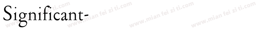 Significant字体转换