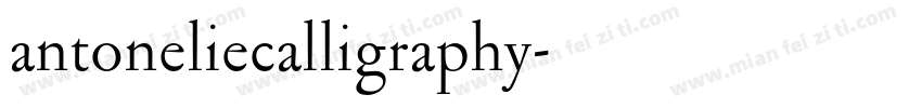 antoneliecalligraphy字体转换