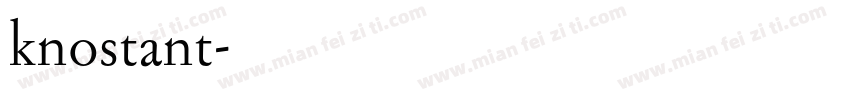 knostant字体转换