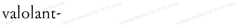 valolant字体转换
