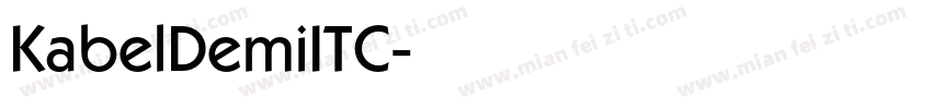 KabelDemiITC字体转换