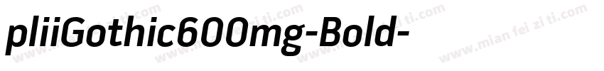 pliiGothic600mg-Bold字体转换