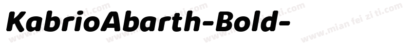 KabrioAbarth-Bold字体转换