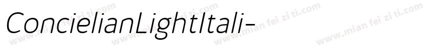 ConcielianLightItali字体转换