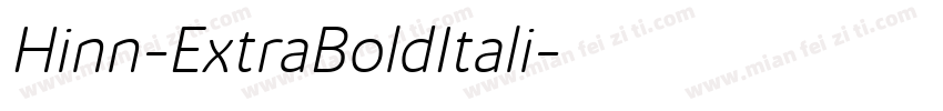 Hinn-ExtraBoldItali字体转换