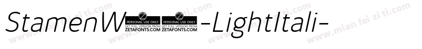 StamenW05-LightItali字体转换