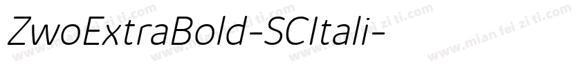 ZwoExtraBold-SCItali字体转换