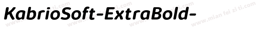 KabrioSoft-ExtraBold字体转换