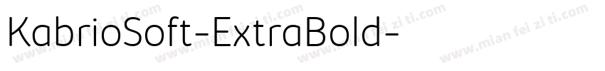 KabrioSoft-ExtraBold字体转换