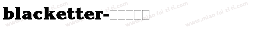blacketter字体转换