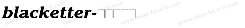 blacketter字体转换