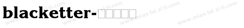 blacketter字体转换