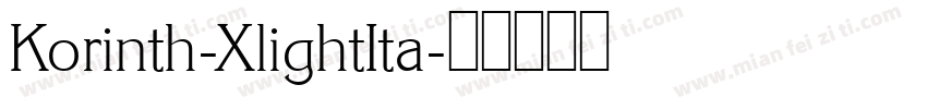 Korinth-XlightIta字体转换
