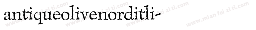 antiqueolivenorditli字体转换