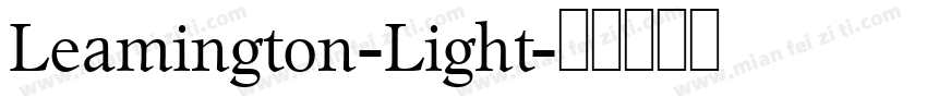 Leamington-Light字体转换