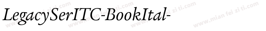 LegacySerITC-BookItal字体转换