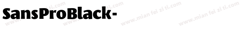 SansProBlack字体转换