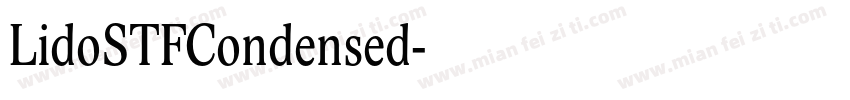 LidoSTFCondensed字体转换