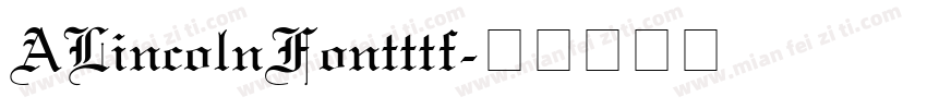 ALincolnFontttf字体转换